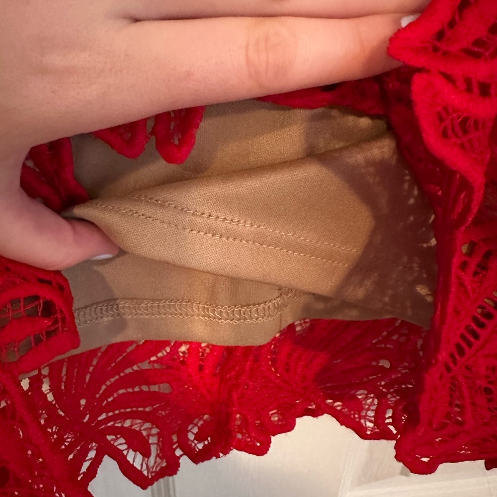Red Lace Dress - Picture 9 of 12